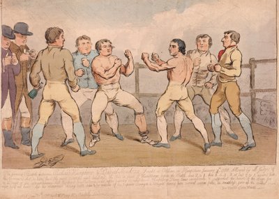 The Famous Battle Between Richard Humphreys and Daniel Mendoza, January 9th 1788 by James Gillray