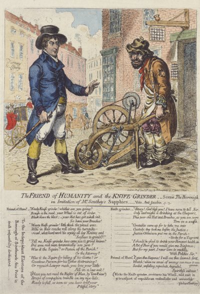 The Friend of Humanity and the Knife Grinder, 1797 by James Gillray