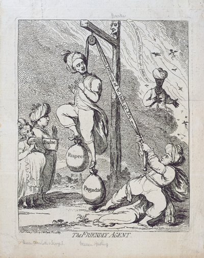 The Friendly Agent, published by S.W. Fores in 1787 by James Gillray