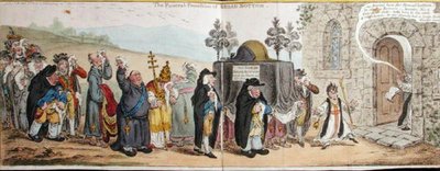 The Funeral Procession of Broad-Bottom by James Gillray