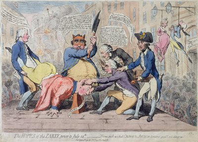 The Hopes of the Party, Prior to July 14th by James Gillray