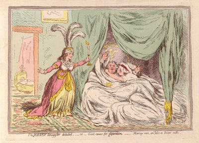 The Jersey Smuggler detected, or Good cause for Separation, Marriage Vows are False as Dicers oaths, pub. 1796 by James Gillray