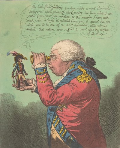The King of Brobdingnag and Gulliver, June 26, 1803 by James Gillray