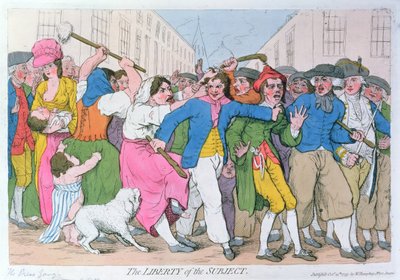 The Liberty of the Subject, published by H. Humphrey, October 15th 1779 by James Gillray