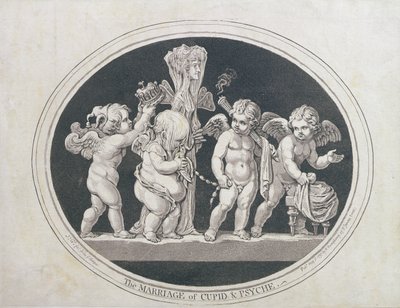 The Marriage of Cupid and Psyche, Published by Hannah Humphrey in 1797 by James Gillray