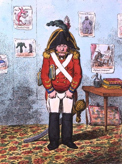 The Military Caricaturist, published by Hannah Humphrey in 1799 by James Gillray