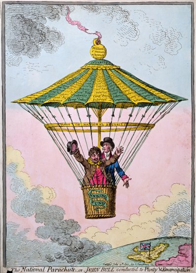The National Parachute, or John Bull conducted to Plenty and Emancipation by James Gillray