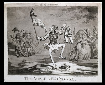 The Noble Sans-Culotte, published by Hannah Humphrey in 1794 by James Gillray