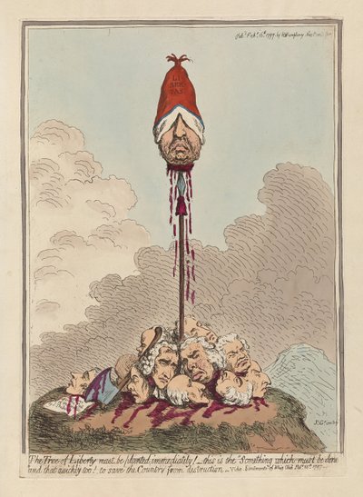 The Tree of Liberty Must be Planted Immediately, pub. 1797 by James Gillray
