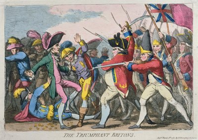 The Triumphant Britons, published by Hannah Humphrey in 1780 by James Gillray