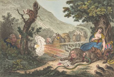 The Wounded Lion by James Gillray