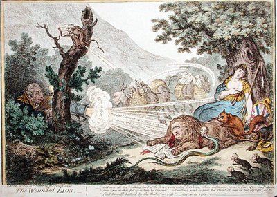 The Wounded Lion by James Gillray