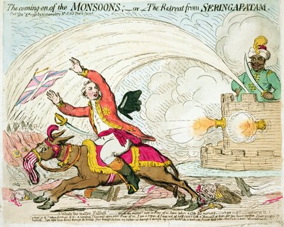 The coming-on of the Monsoons, published by Hannah Humphrey by James Gillray