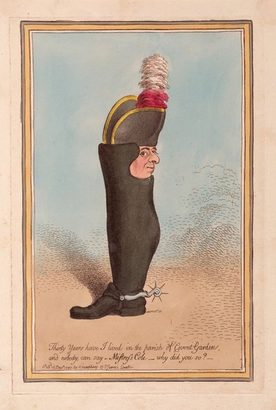 Thirty Years Have I Lived in the Parish of Covent Garden and Nobody Can Say- Mistress Cole, Why Did You Do So? by James Gillray
