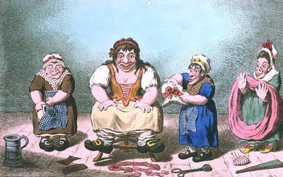 Venus Attired by the Graces, published by Hannah Humphrey in 1800 by James Gillray