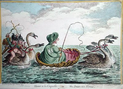 Venus a la Coquelle, or The Swan Sea Venus by James Gillray