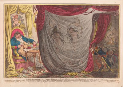 Former Occupations, or Madam Talian and the Empress Josephine Dancing Naked before Barrass in the Winter of 1797 - a Fact! by James Gillray