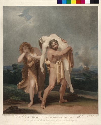 Adam Carrying the Dead Body of Abel Next to Eve by James Godby