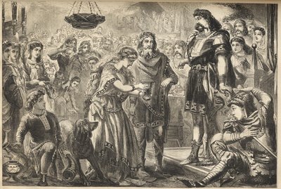 Vortigern, King of the Bretons and Rowena by James Godwin