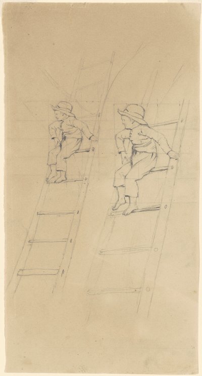 Studies of a Boy on a Ladder by James Goodwyn Clonney
