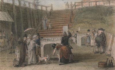 Figures Taking the Waters at the Spa at Scarborough by James Green