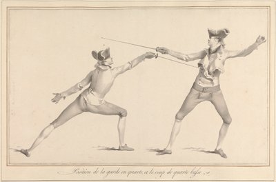 Position of the Guard in Quarte, and the Coup de Quarte Basse by James Gwin