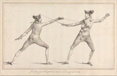 Position for the Guard in Tierce and the Tierce Strike by James Gwin