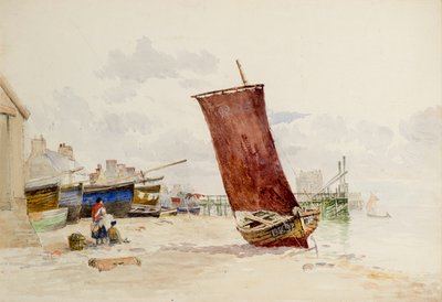 View of the Wooden Pier at Broughty Ferry by James Hall Cranstoun