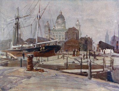 The Dock Board Offices from the Canning Graving Dock by James Hamilton Hay