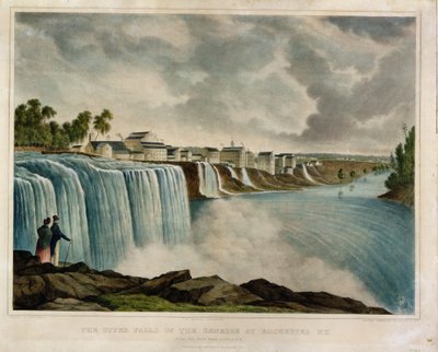 The Upper Falls of the Genesee at Rochester, New York, engraved by J. Bufford by James Harvey Young