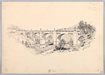 A Bridge, Design for Washington Board of Trade Dinner, May 13, 1908 by James Henry Moser