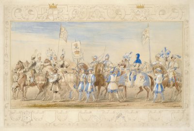 Continuation of the Retinue of the Marquis of Waterford, Knight of the Dragon and Viscount Alford, Knight of the Black Lion by James Henry Nixon