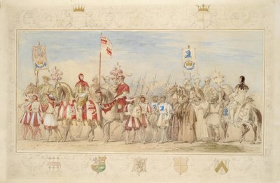 William Earl of Craven, Knight of the Griffin and Henry de la Poer Beresford, Marquis of Waterford, Knight of the Dragon, 1839 by James Henry Nixon