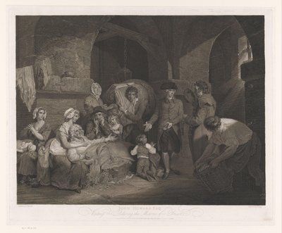 John Howard Visiting a Family in Prison by James Hogg