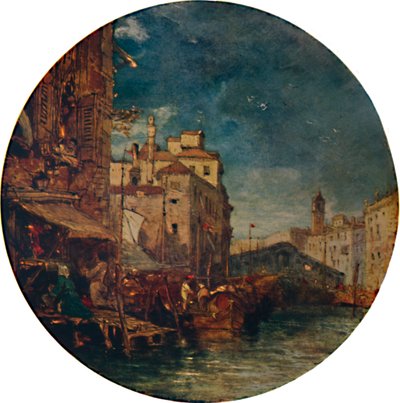A View on the Grand Canal, Venice, with the Rialto in the Distance, 1850, 1935 by James Holland