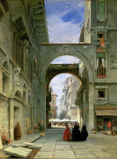 Piazza dei Signori in Verona with the Market Place by James Holland