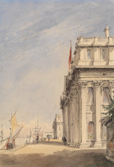 The Facade of the Royal Naval College, Greenwich by James Holland
