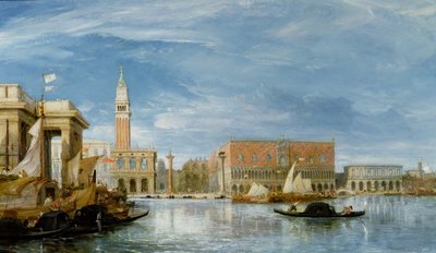 View of the Molo and the Palazzo Ducale in Venice by James Holland