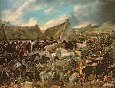 Horses at Skirling Fair by James Howe