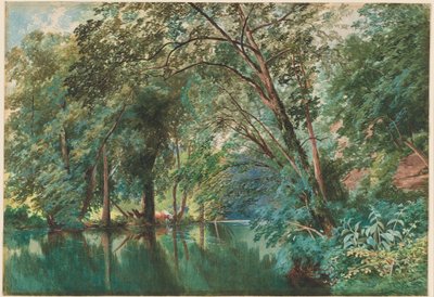 Trees over the River Frome at Stapleton by James Jackson Curnock