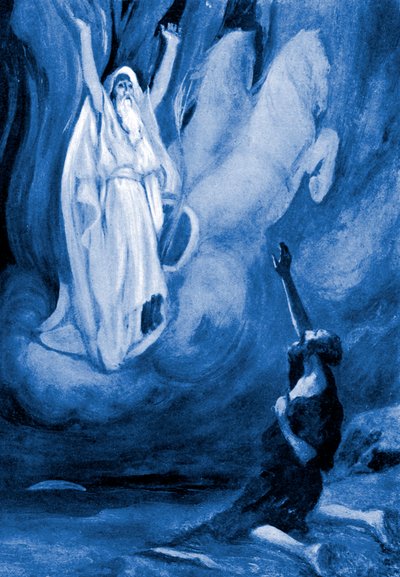 Elijah Ascends in a Chariot of Fire - Bible by James Jacques Joseph (after) Tissot