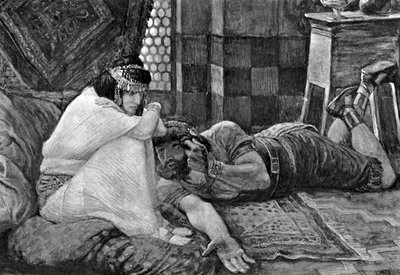 Samson reveals his secret to Delilah (Bible) by James Jacques Joseph (after) Tissot