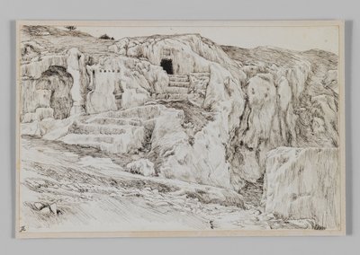 Ancient tombs, Valley of Hinnom, illustration from The Life of Our Lord Jesus Christ by James Jacques Joseph Tissot