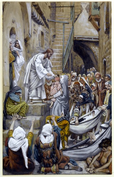 And All the City Was Gathered Together at the Door, illustration for The Life of Christ by James Jacques Joseph Tissot