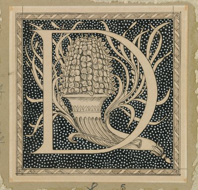 Capital Letter D, illustration from The Life of Our Lord Jesus Christ by James Jacques Joseph Tissot