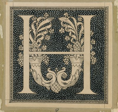 Capital Letter H, illustration from The Life of Our Lord Jesus Christ by James Jacques Joseph Tissot