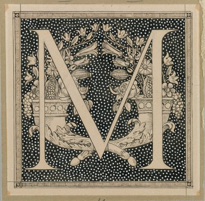 Capital Letter M, illustration from The Life of Our Lord Jesus Christ by James Jacques Joseph Tissot