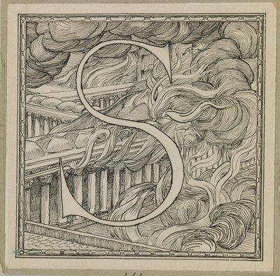 Capital Letter S, illustration from The Life of Our Lord Jesus Christ by James Jacques Joseph Tissot