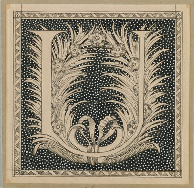 Capital Letter U, illustration from The Life of Our Lord Jesus Christ by James Jacques Joseph Tissot