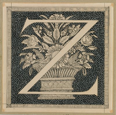 Capital Letter Z, illustration from The Life of Our Lord Jesus Christ by James Jacques Joseph Tissot